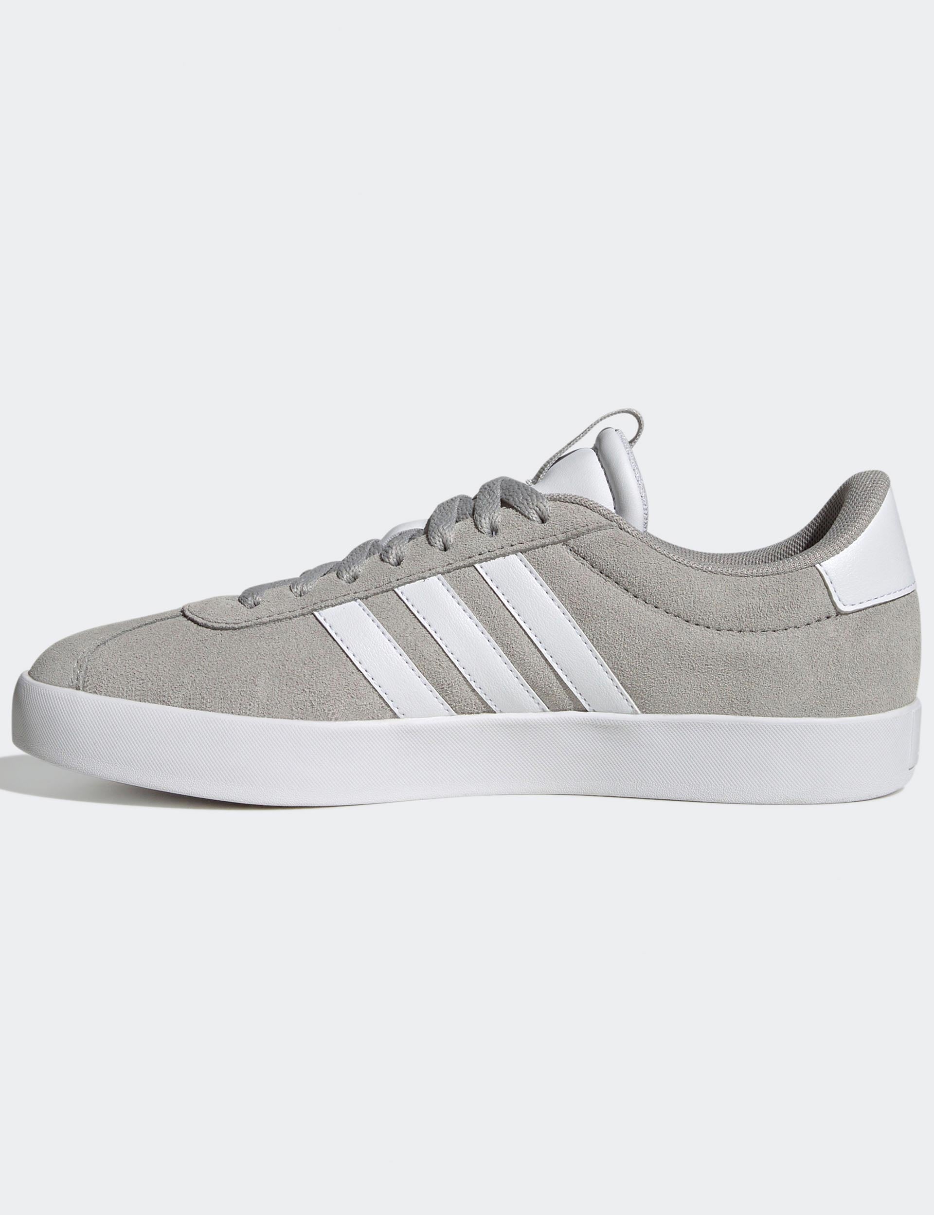VL Court 3.0 Women's Tennis Shoes - Grey Two/Cloud White/Silver Metallic - Lightweight Comfortable Sneakers for Running, Gym Workouts & Casual Wear
