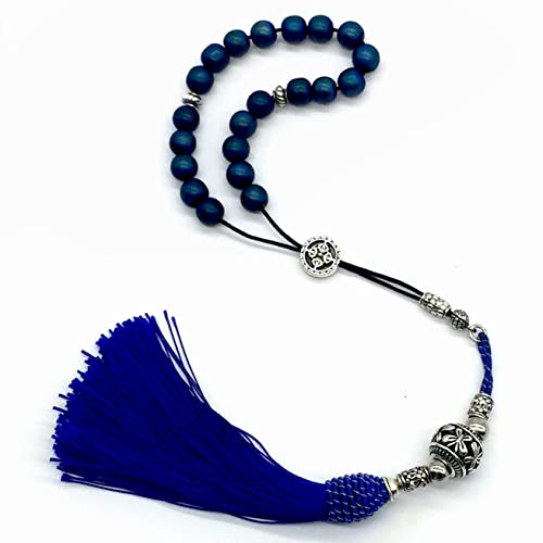 BLUE HEMATITE BEADS -(8mm, 21 Beads)