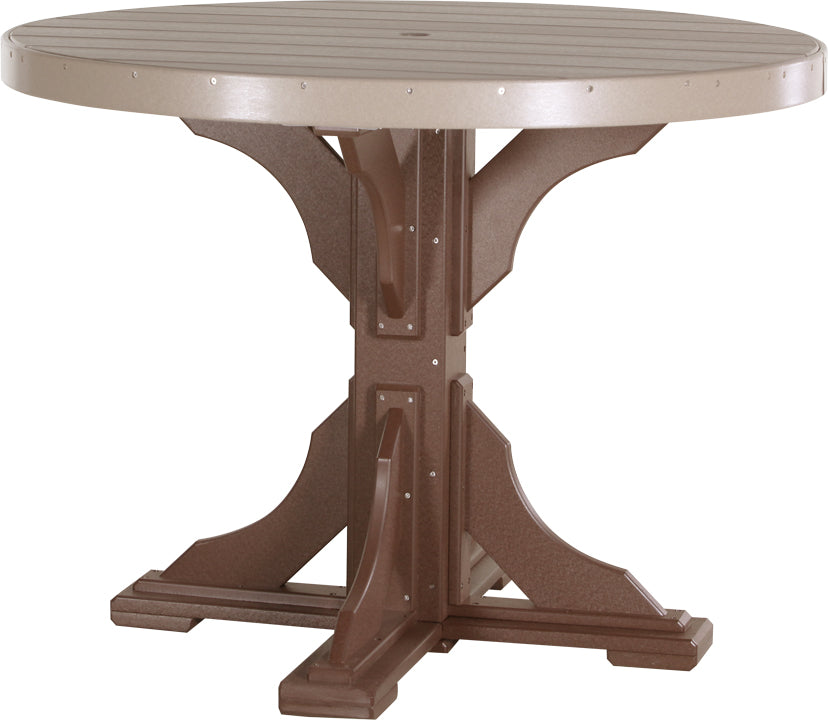 LuxCraft 4-Foot Round Dining Table Set - Perfect for Small Spaces, Kitchens & Outdoor Patios