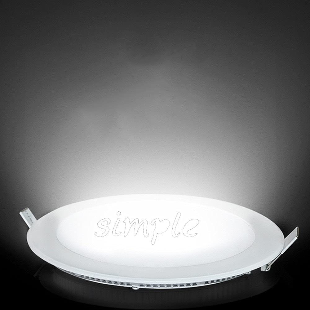 Ultra Slim Round LED Panel Lights - Nordic Minimalist Downlights for Ceiling, Warm White Spot Light, Aluminum Surface Finish, Concealed Installation - Perfect for Mall, Library, Office & Home Lighting