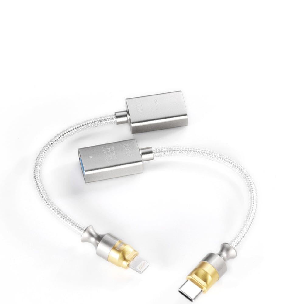 DD ddHiFi TC07F/MFi07F USB A to USB C & Lightning 2.0 OTG Adapter Cable - Fast Data Transfer for iPhone, iPad, Android - Perfect for Music, Photos & File Sharing