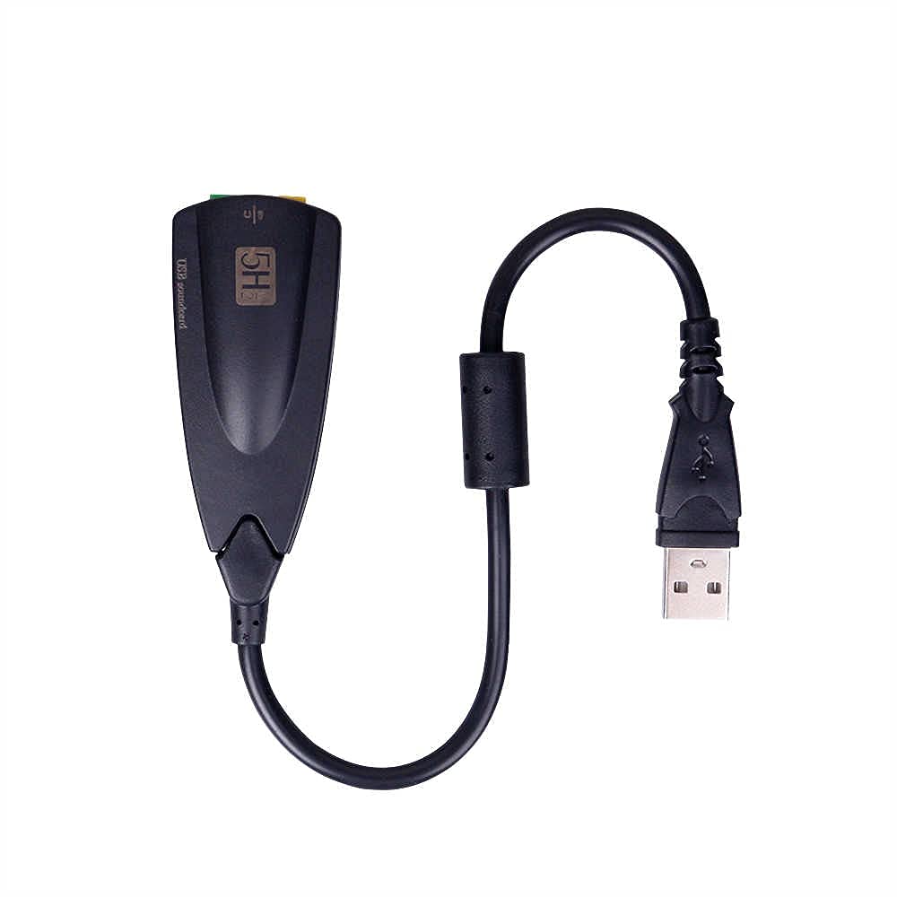 Storin 5Hv2 USB 7.1 Virtual 12 Channel Sound Adapter | USB to Audio Sound Card Converter | External Sound Card for PC, Laptop, Gaming & Home Theater Systems