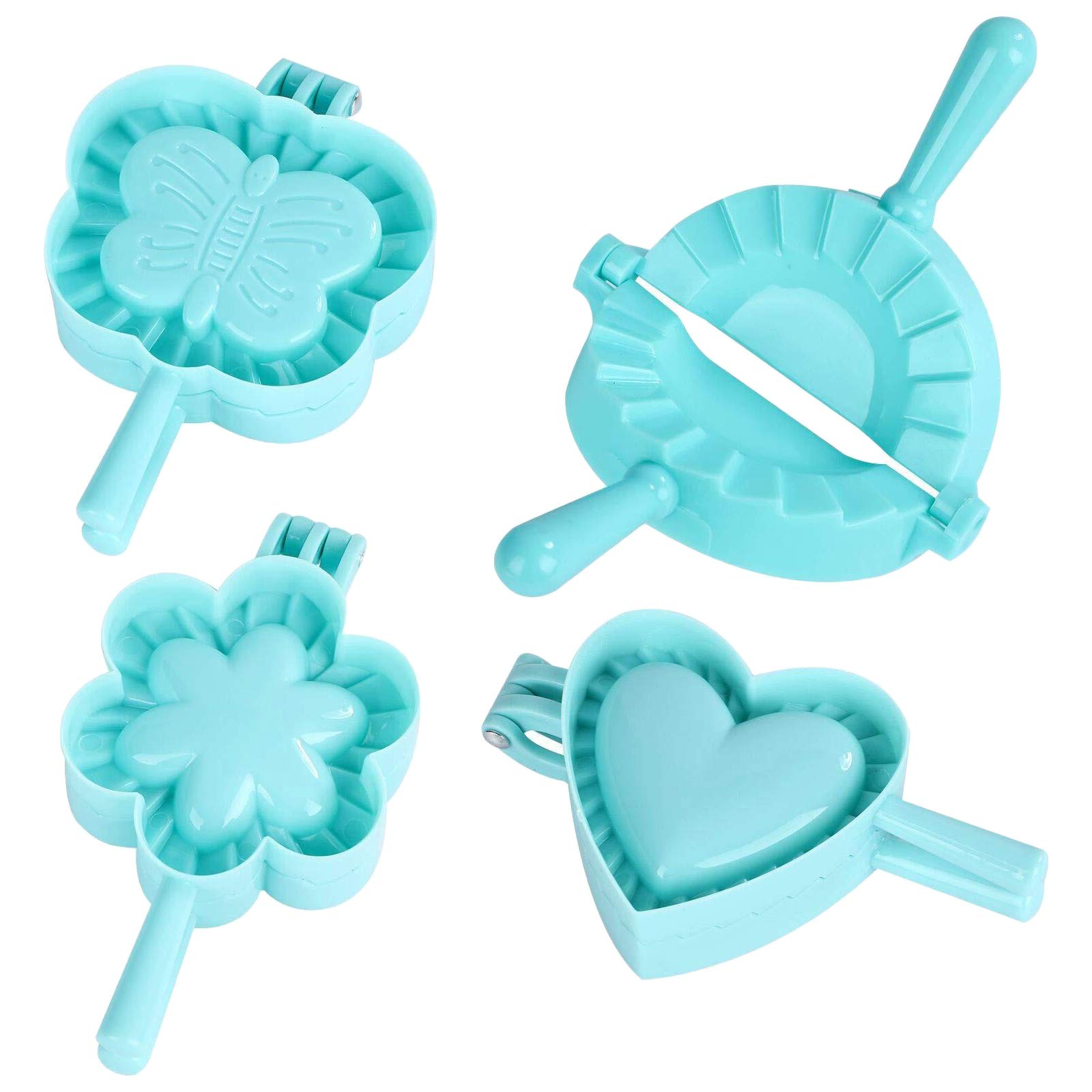 Fenteer Plastic Dumpling Maker & Press - DIY Dumpling, Ravioli, Pierogi & Pie Cutter - Kitchen Tool for Homemade Wrappers & Pastries - Perfect for Family Cooking, Party Snacks & Italian Cuisine Prep