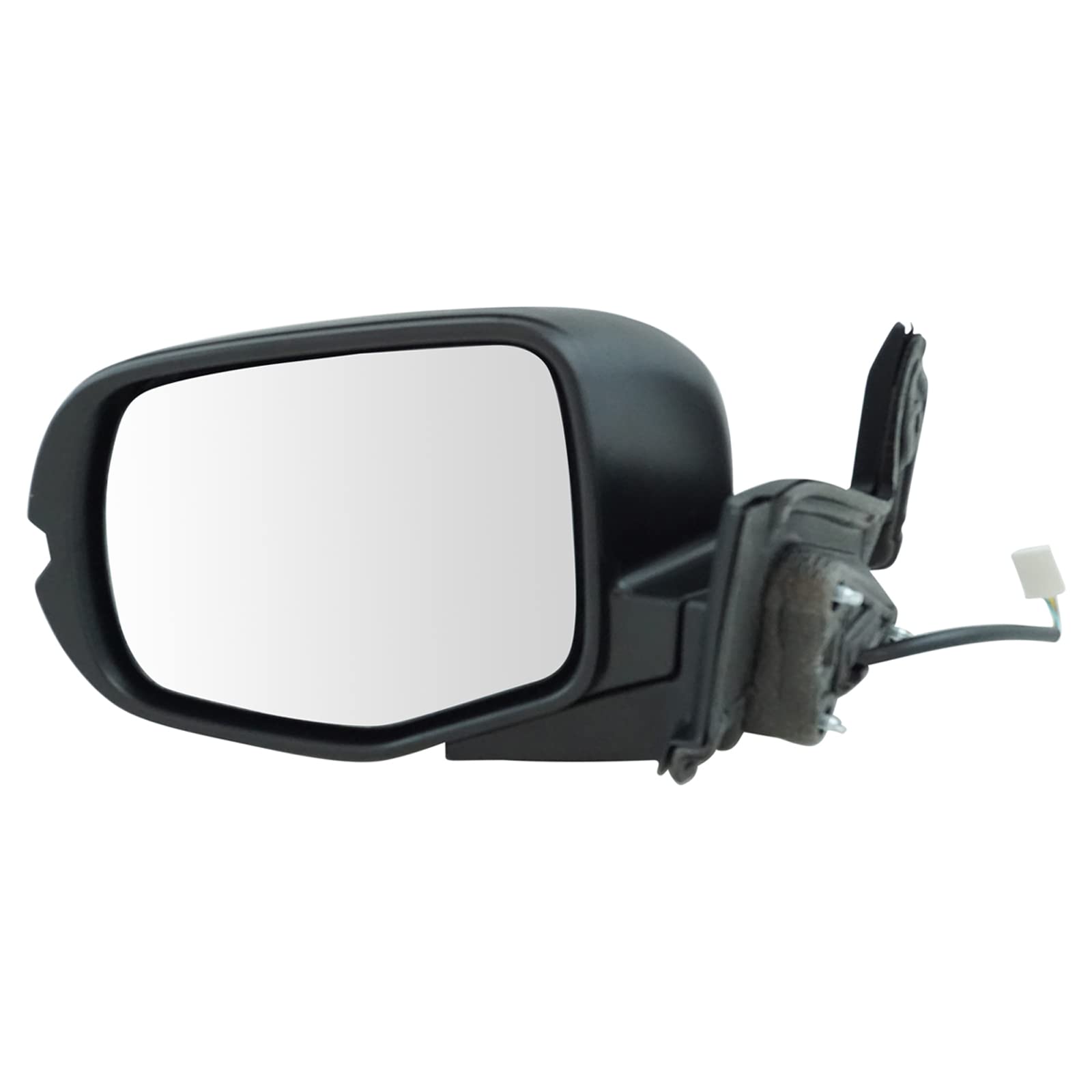 TRQ Side Mirror Replacement for 2016-2017 Honda Pilot & 2017 Ridgeline - Non-Heated, Non-Memory, with Spotter Mirror (Part# HO1320288) - Perfect for Parking Assistance and Blind Spot Visibility