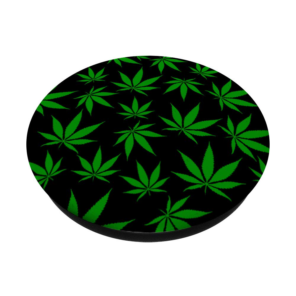 Stylish Weed Pattern PopSockets Grip & Stand for Phones & Tablets - Perfect Stoner Gift for Cannabis Lovers | Ideal for Daily Use, Travel & Hands-Free Viewing