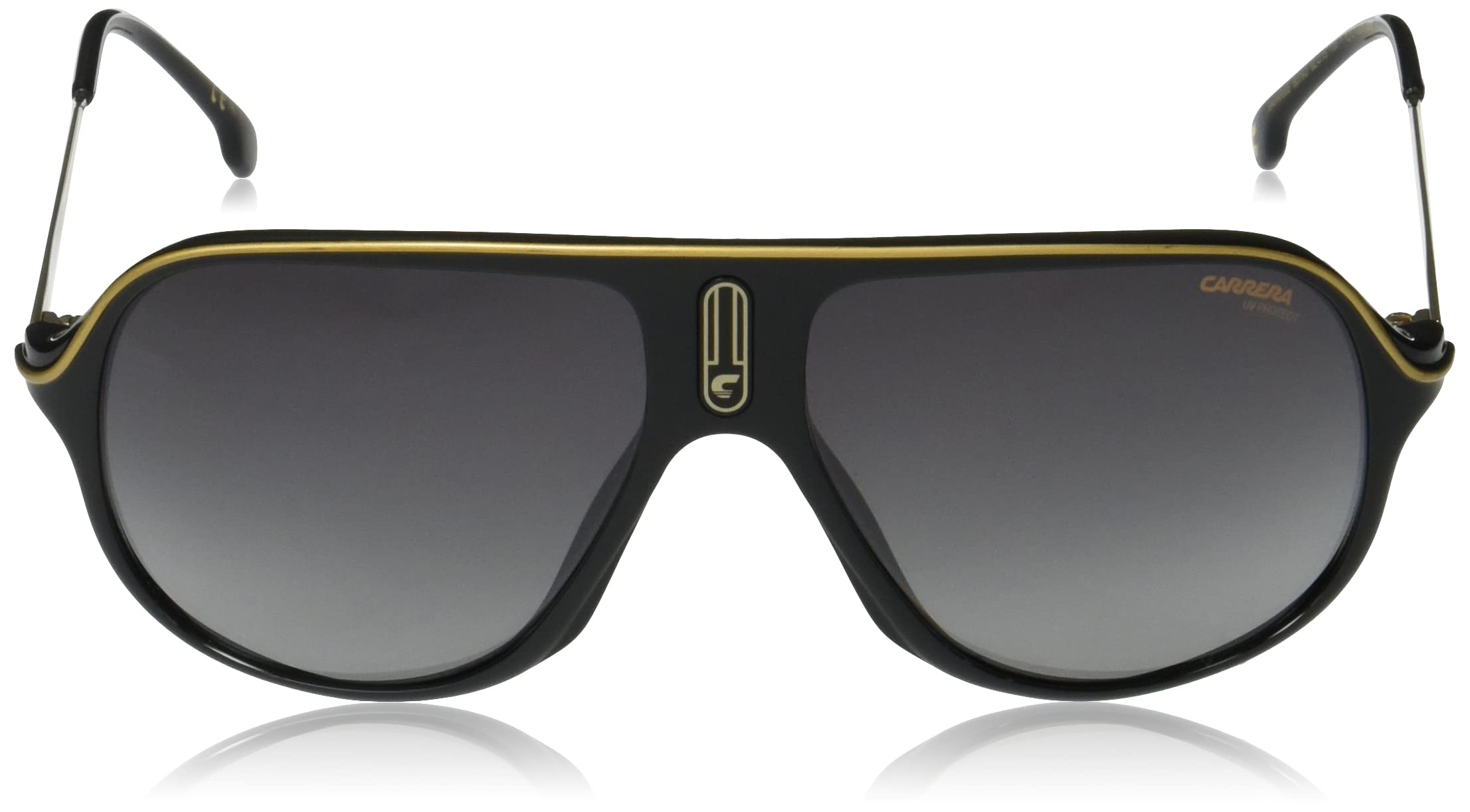 Carrera Safari 65 Black/Dark Gray Gradient Sunglasses - UV Protection Polarized Lenses for Men & Women - Perfect for Driving, Beach, and Outdoor Activities