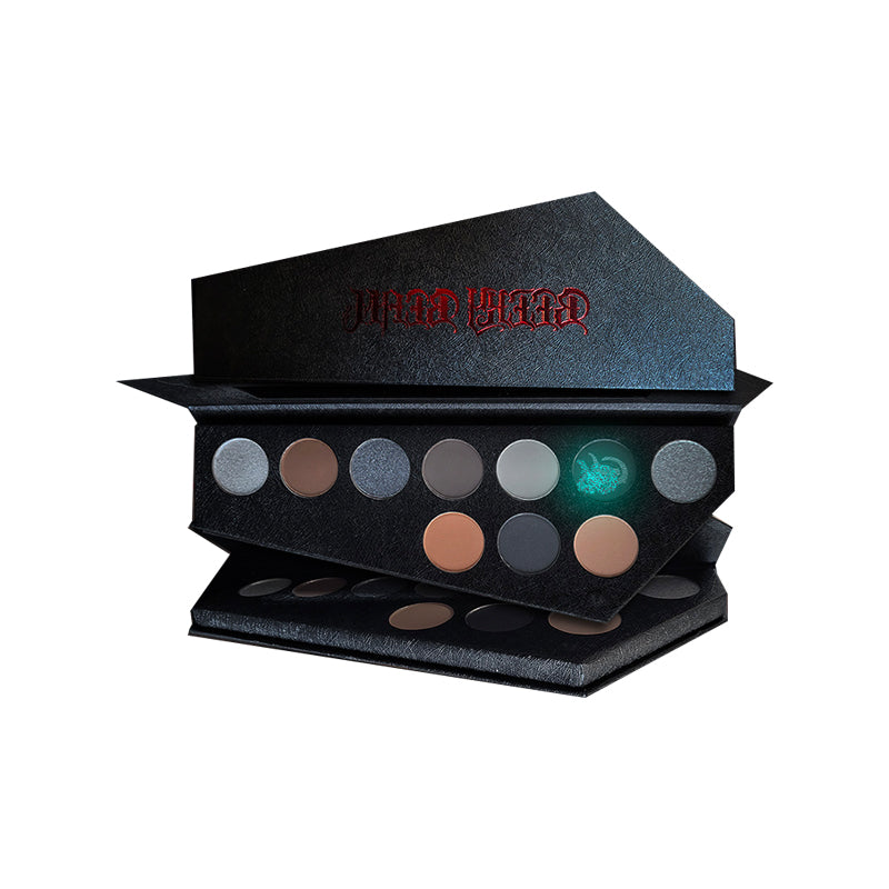 BEEKY BEAM Nightfall Coffin Eyeshadow Palette - 12 Matte & Shimmer Shades, Vegan & Cruelty-Free Makeup for Smokey Eye & Evening Looks - Perfect for Party, Date Night & Special Occasions