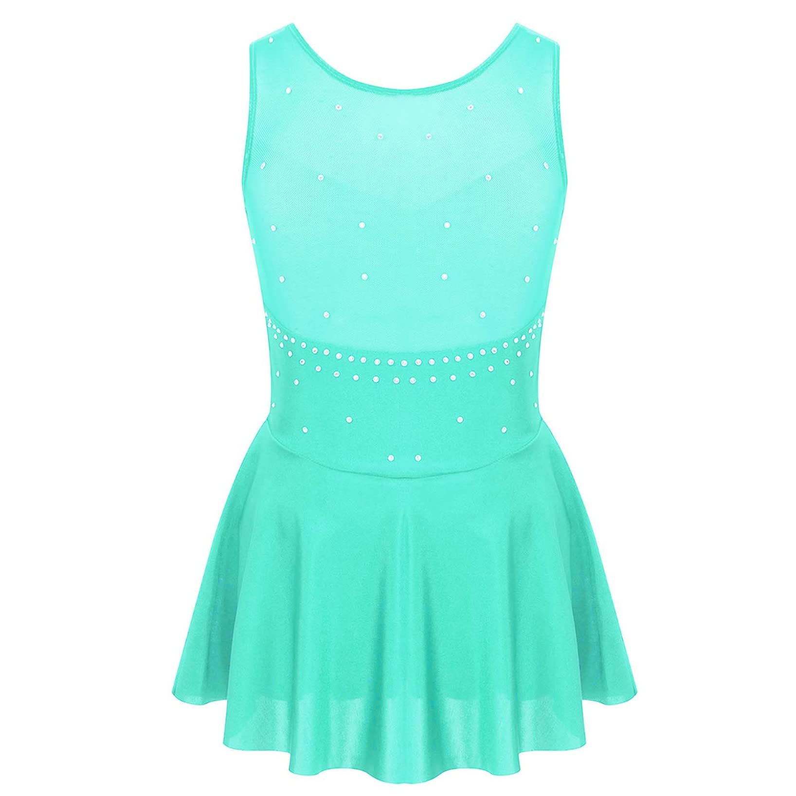 Kids Girls Sparkly Rhinestone Ballet Dance Competition Tutu Dress Figure Ice Skating Athletic Tulle Skirt for Recital Performance Gymnastics Show - Perfect for Dance Recitals, Ice Skating Competitions, Gymnastics Shows & Ballet Performances