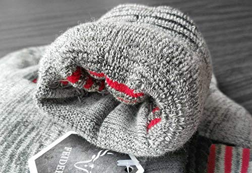 FEIDEER Men's Hiking Socks - Moisture Wicking & Breathable Outdoor Socks for Hiking, Camping & Trail Running - Comfortable Cushioned Performance Socks for Active Men