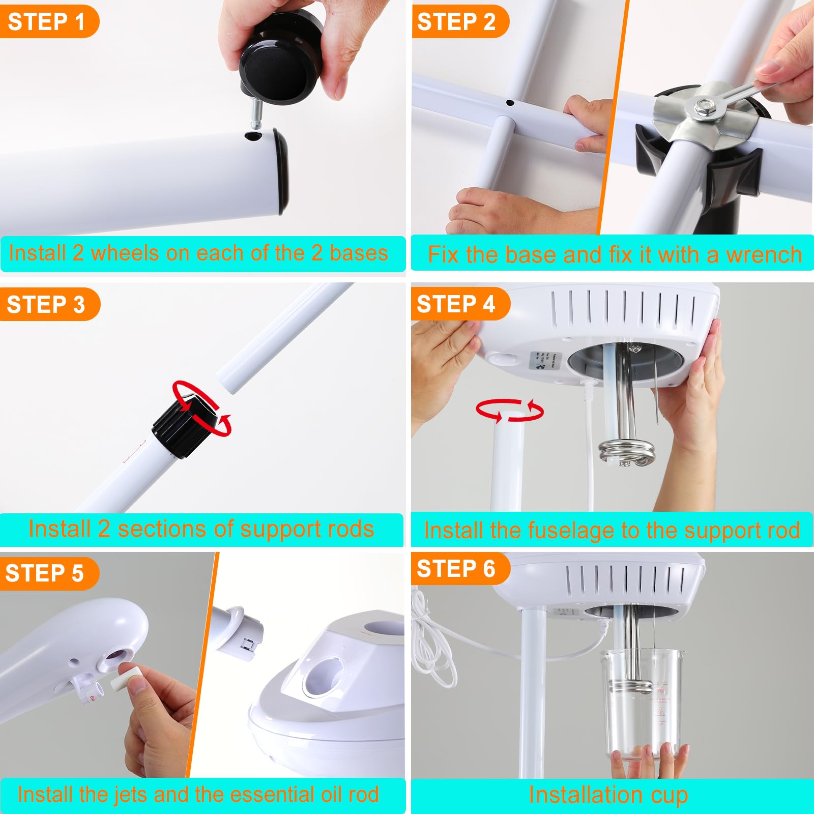 Professional Facial Steamer with Ozone & Wheels - Adjustable Height & Angle Esthetician Steamer for Spa & Home Use | Hot Mist Humidifier for Deep Cleansing & Skin Hydration | Perfect for Facial Treatments, Relaxation & Beauty Routines