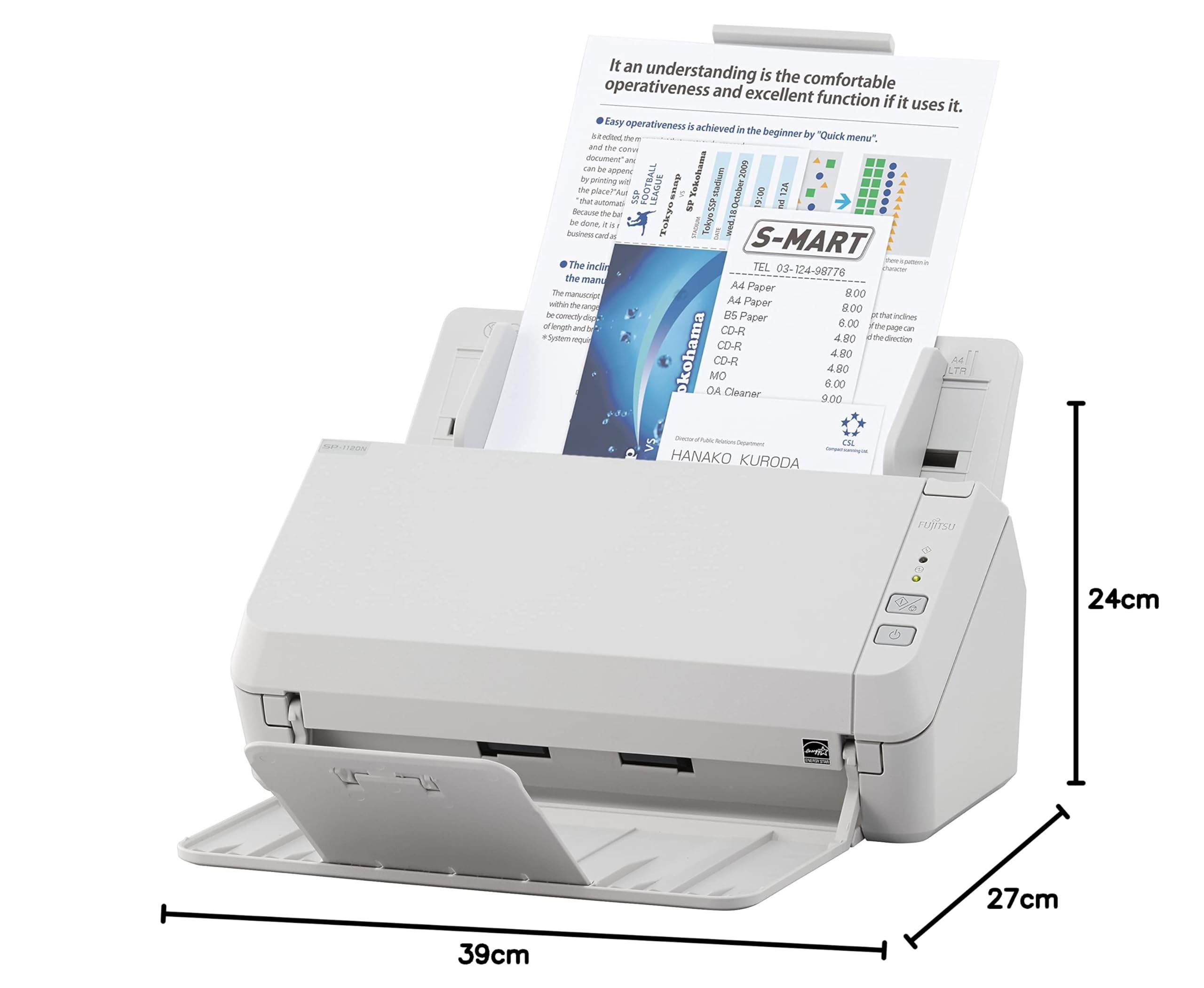 Fujitsu SP1125N Duplex Gigabit Ethernet Network Printer - 25ppm High-Speed Printing for Office & Home Use | Reliable Network Connectivity for Small Businesses