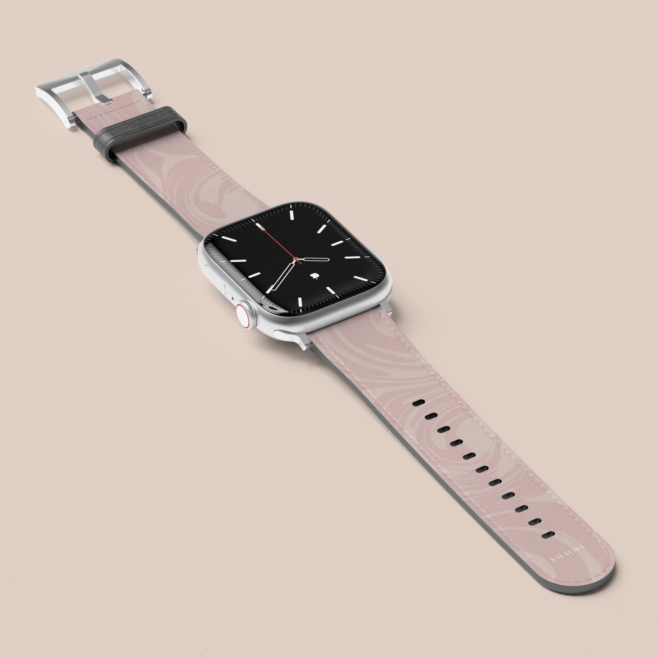 Pink Swirl Apple Watch Band - Soft Silicone Replacement Strap for Apple Watch Series 9/8/7/6/SE - Stylish & Comfortable Wristband for Women & Men - Perfect for Workouts, Running, Gym & Everyday Wear