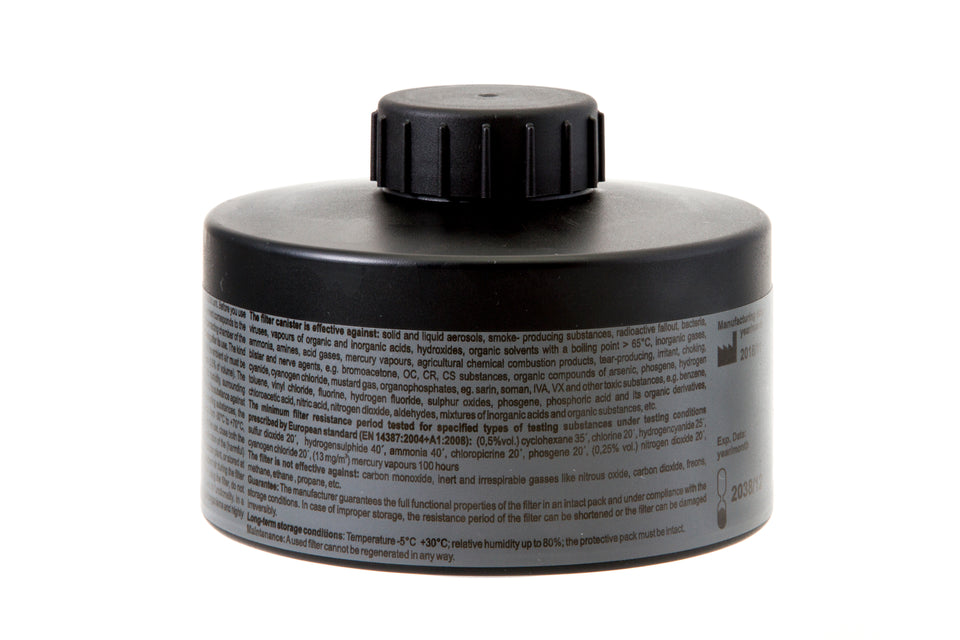 NBC 77 40mm Gas Mask Filter - Military Grade CBRN Protection for Emergency Preparedness, Survival Kits & Chemical Warfare Defense