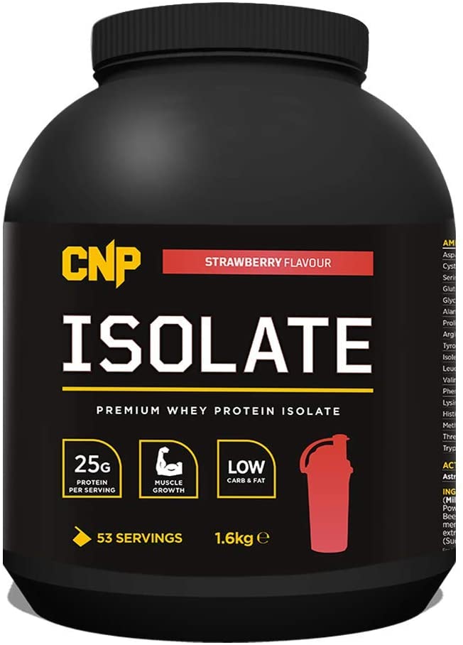 CNP Professional Whey Protein Isolate - Strawberry Flavor 1.6kg (3.5lb) for Muscle Recovery & Post-Workout Nutrition | Gym Supplement for Athletes & Bodybuilders