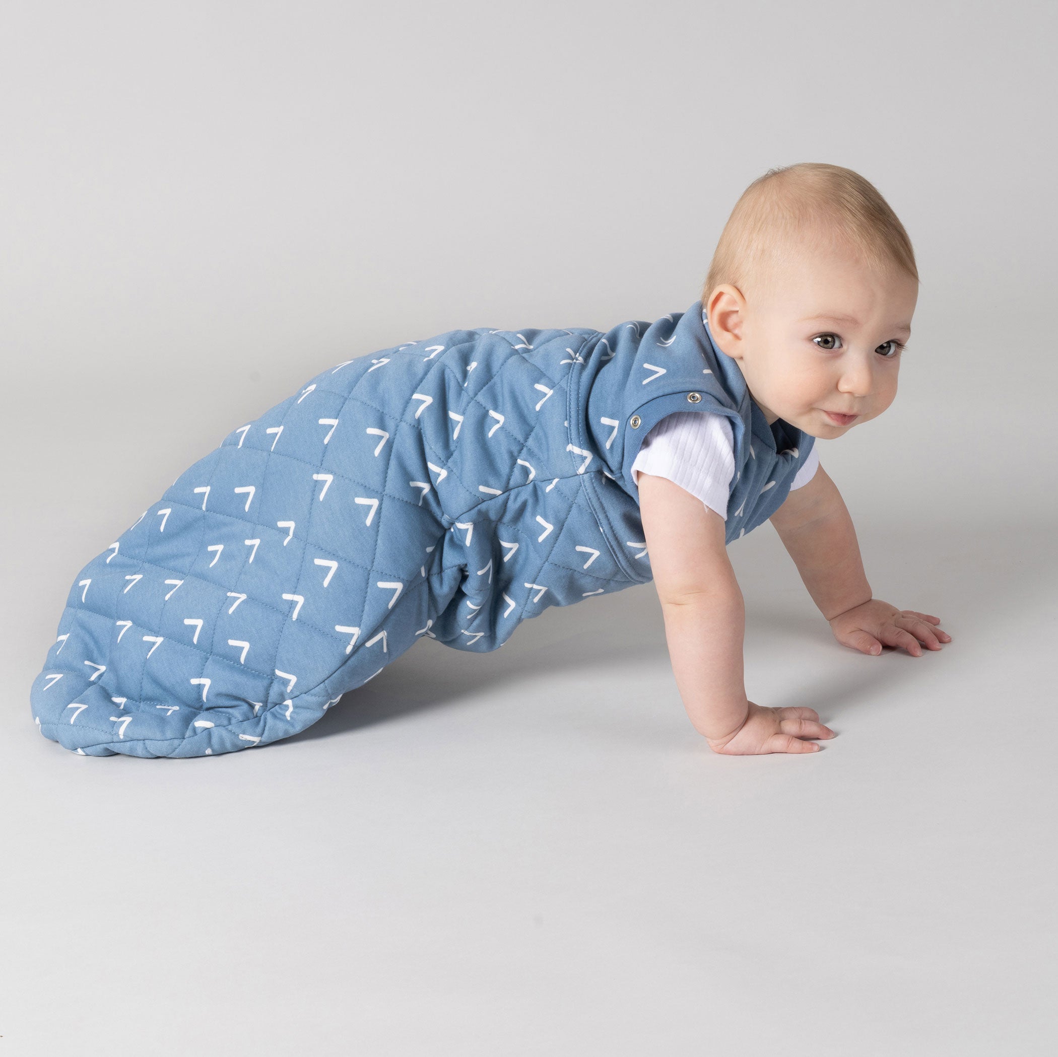 Nordic 2.5 TOG Swaddle Sleep Bag for Babies - Soft Denim Baby Sleeping Sack - Perfect for Nursery, Daycare & Travel