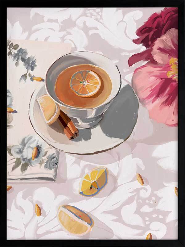 Elegant 'A Cup of Tea' Framed Wall Art Print - Perfect for Living Room, Bedroom & Office Decor