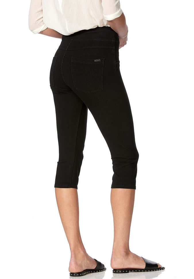 HUE Game Changing High Rise Capri Leggings for Women - Slimming, Comfortable & Stretchy Workout Leggings for Yoga, Running & Gym