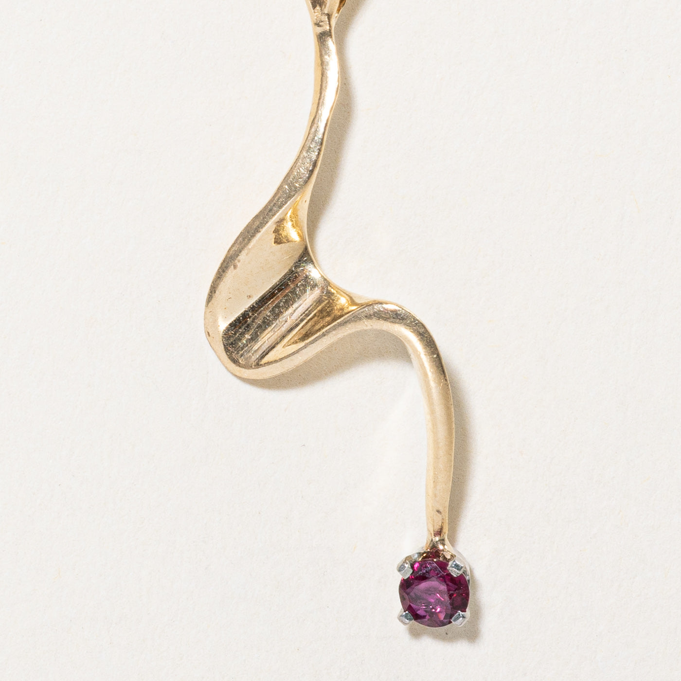 Abstract Ruby Pendant Necklace - 0.16ct Genuine Gemstone Jewelry for Women - Perfect for Evening Parties, Date Nights & Special Occasions