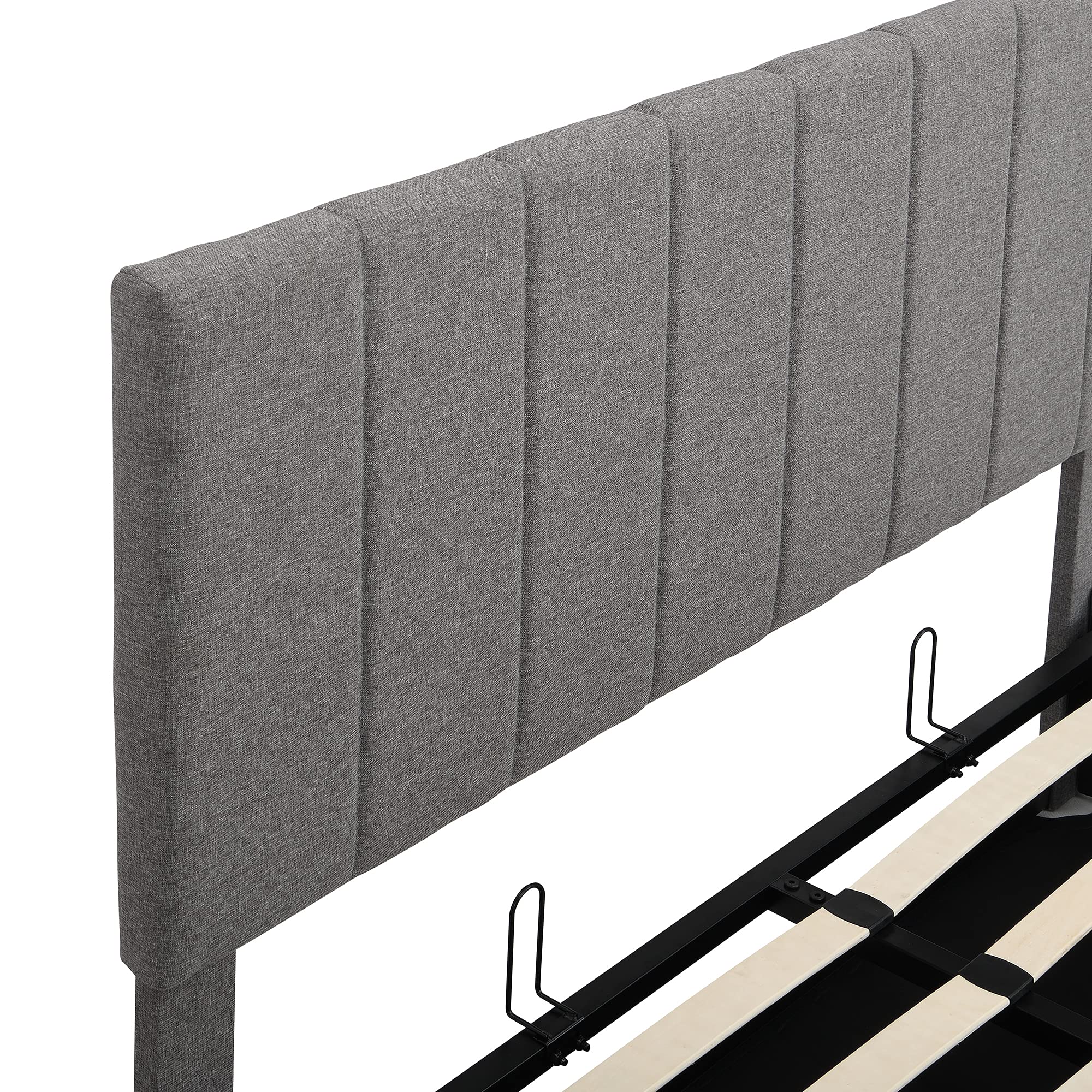Harper & Bright Designs Full Size Upholstered Lift-Up Storage Bed with Tufted Headboard - Wooden Platform Bed Frame with Underbed Storage for Kids, Teens & Adults - Perfect for Small Bedrooms, Guest Rooms & Dorm Rooms (Full Size, Gray)