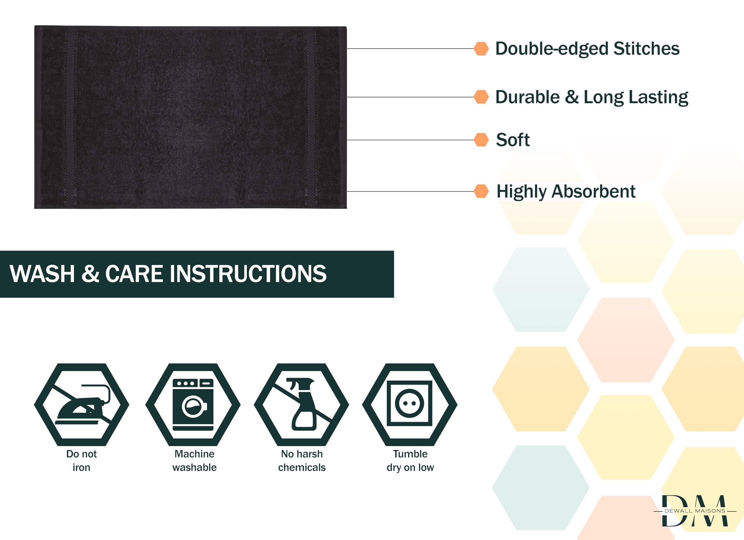 Premium 18-Piece Navy Blue Cotton Towel Set - Ultra Absorbent Bath Towels (4), Hand Towels (6), Washcloths (8) - Soft Luxury Towels for Spa, Hotel & Home Bathroom Decor