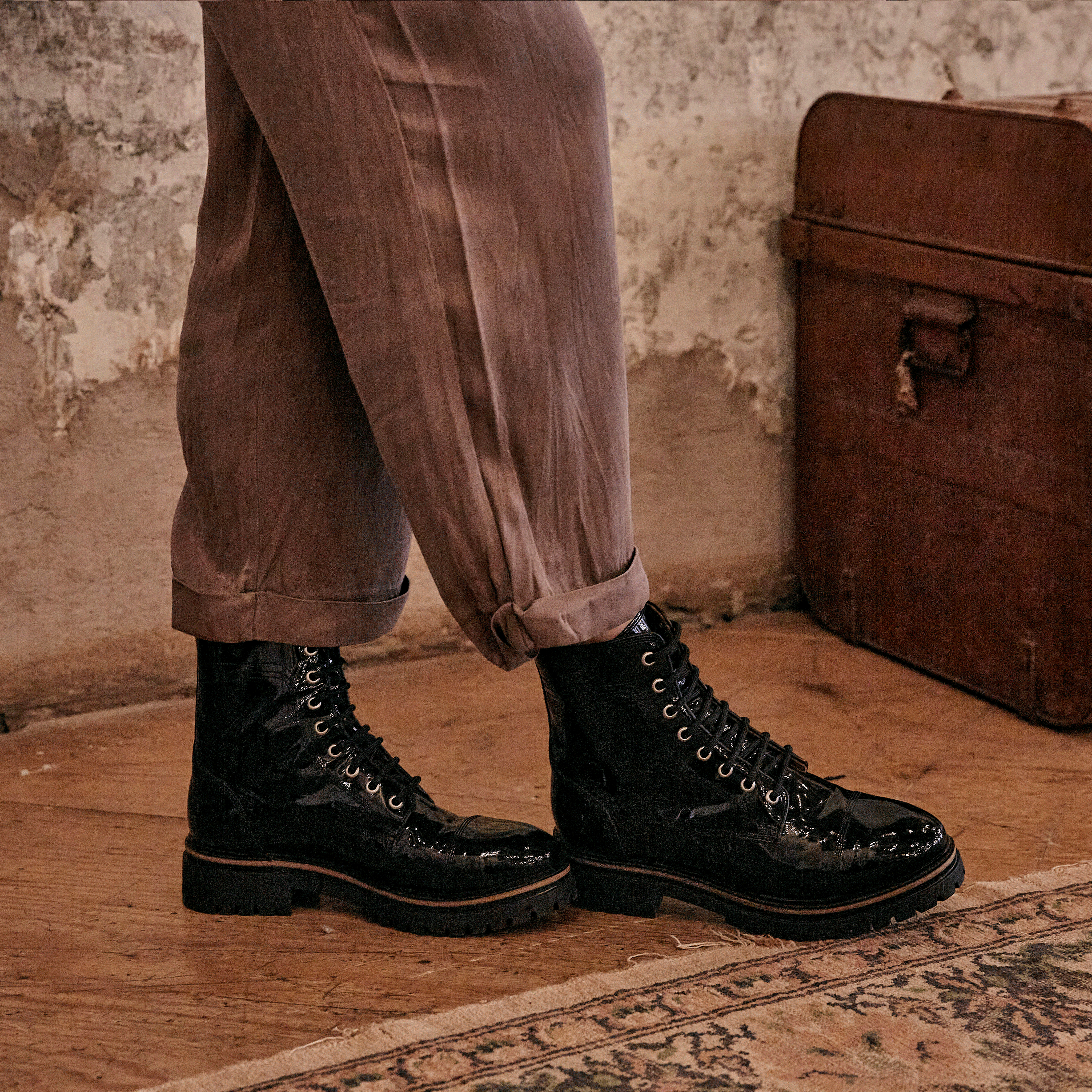 DINCKLEY Black Patent Leather Shoes - Stylish & Comfortable for Women | Perfect for Office, Parties & Formal Events