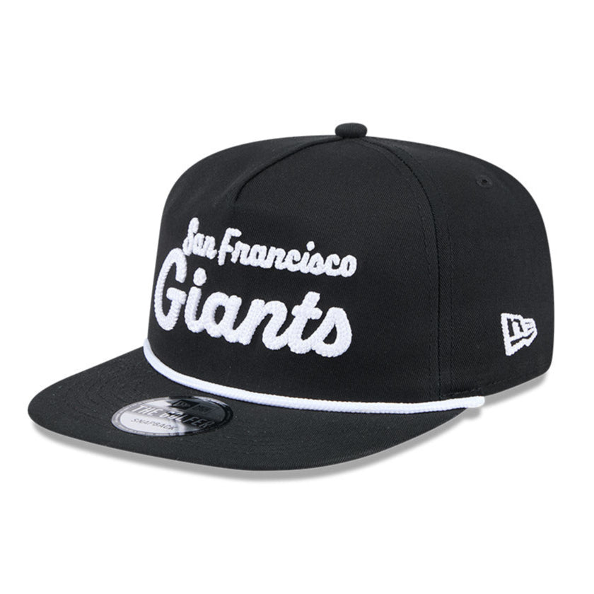 New Era San Francisco Giants Logo Snapback Hat - Black Adjustable Golf Cap for Men & Women - Perfect for Baseball Games, Golfing, and Casual Streetwear