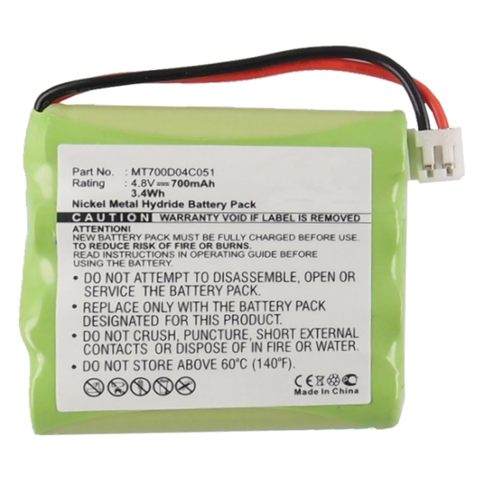 Synergy Digital Baby Monitor Replacement Battery - Ni-MH 4.8V 700mAh High Capacity Battery for Tomy Walkabout Premier Advance & Philips MT700D04C051 Monitors | Perfect for Nighttime Baby Monitoring & Peace of Mind