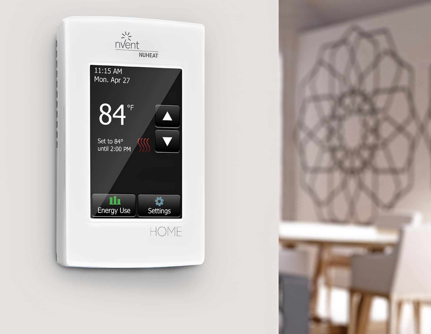 nVent Nuheat Home AC0056 Programmable Touchscreen Thermostat for Radiant Floor Heating - 120V/240V Compatible with Built-in GFCI & OJ Electronics Temperature Sensor | Perfect for Bathrooms, Kitchens & Basements