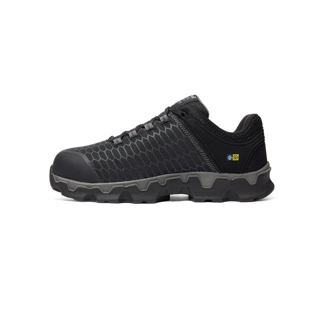 Powertrain Sport Alloy Toe Work Shoes SD35 - Black Safety Shoes for Men, Lightweight & Comfortable for Construction, Warehouse & Industrial Work