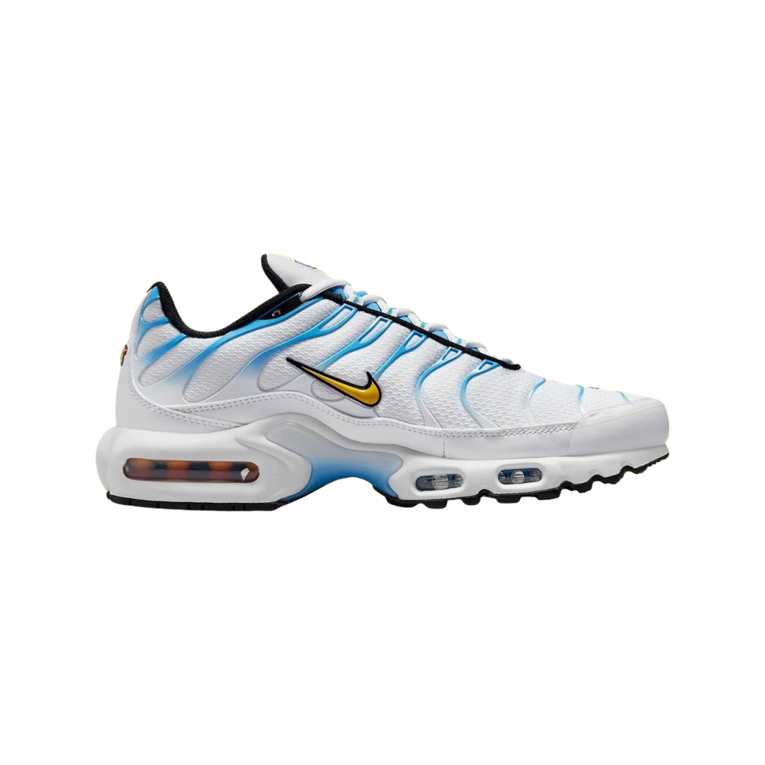 Nike Air Max Plus Running Shoes - Poseidon Blue/University Gold/White for Men | Comfortable Cushioned Sneakers for Running, Gym & Casual Wear