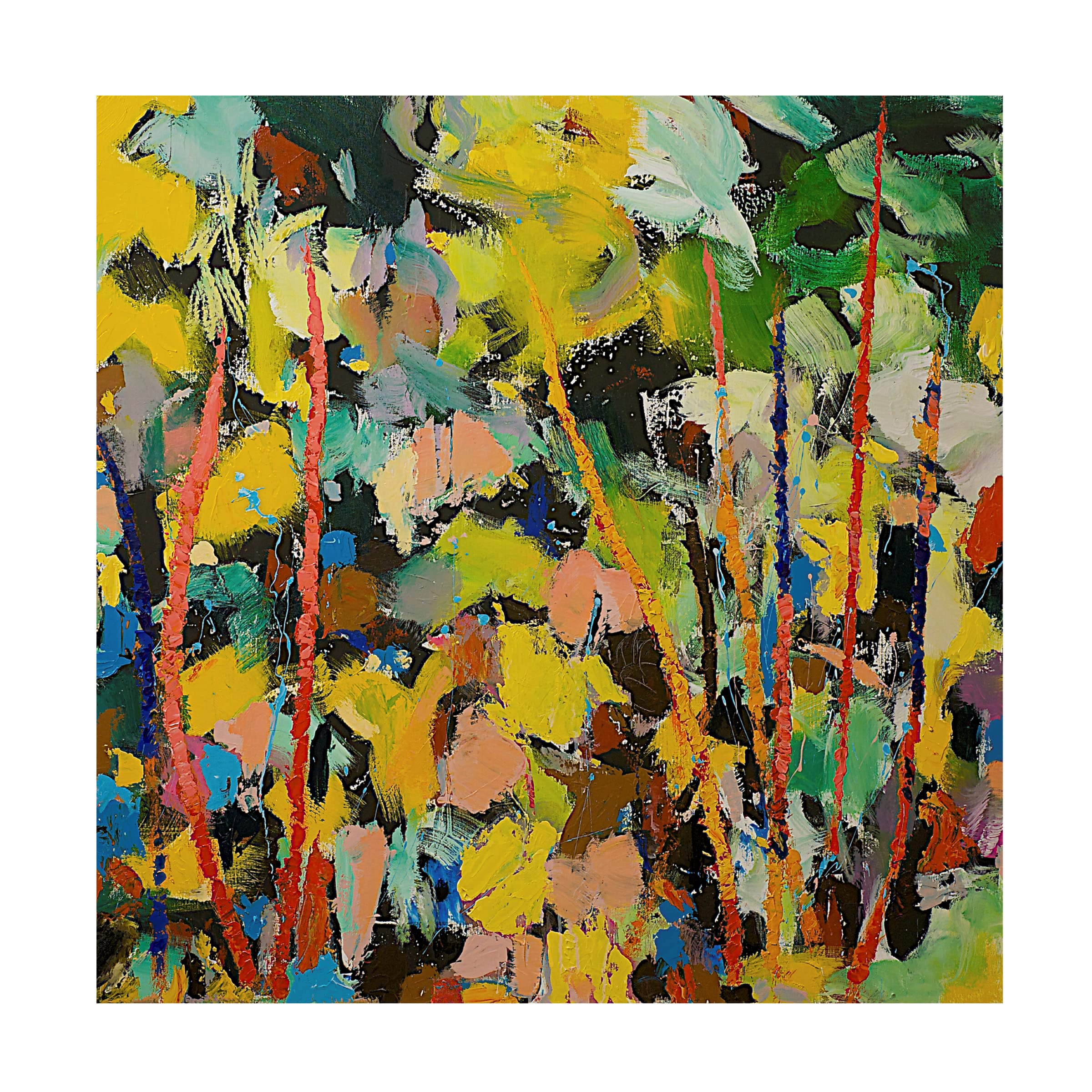 Trademark Fine Art 'Airglow' Canvas Wall Art Print by Allan Friedlander - Modern Abstract Landscape Painting for Living Room, Bedroom & Office Decor