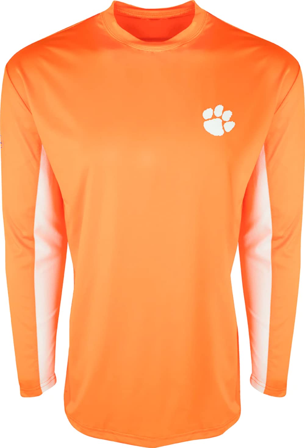 Drake Waterfowl Clemson Long Sleeve Performance Crew Shirt - Moisture Wicking Hunting & Outdoor Shirt for Men - Ideal for Duck Hunting, Fishing & Outdoor Adventures