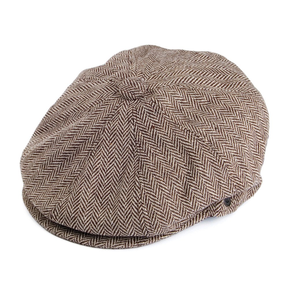 Jaxon Herringbone Newsboy Cap - Stylish Vintage Hat for Men