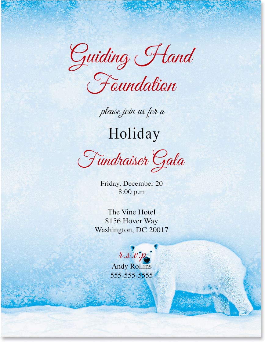Premium Polar Bear Winter Wonderland Christmas Stationery - Elegant 8.5 x 11 Border Letterhead Paper (25 Sheets) for Holiday Cards, Invitations & Festive Home Decor - Decorative Printer Paper for Seasonal Greetings & Office Use