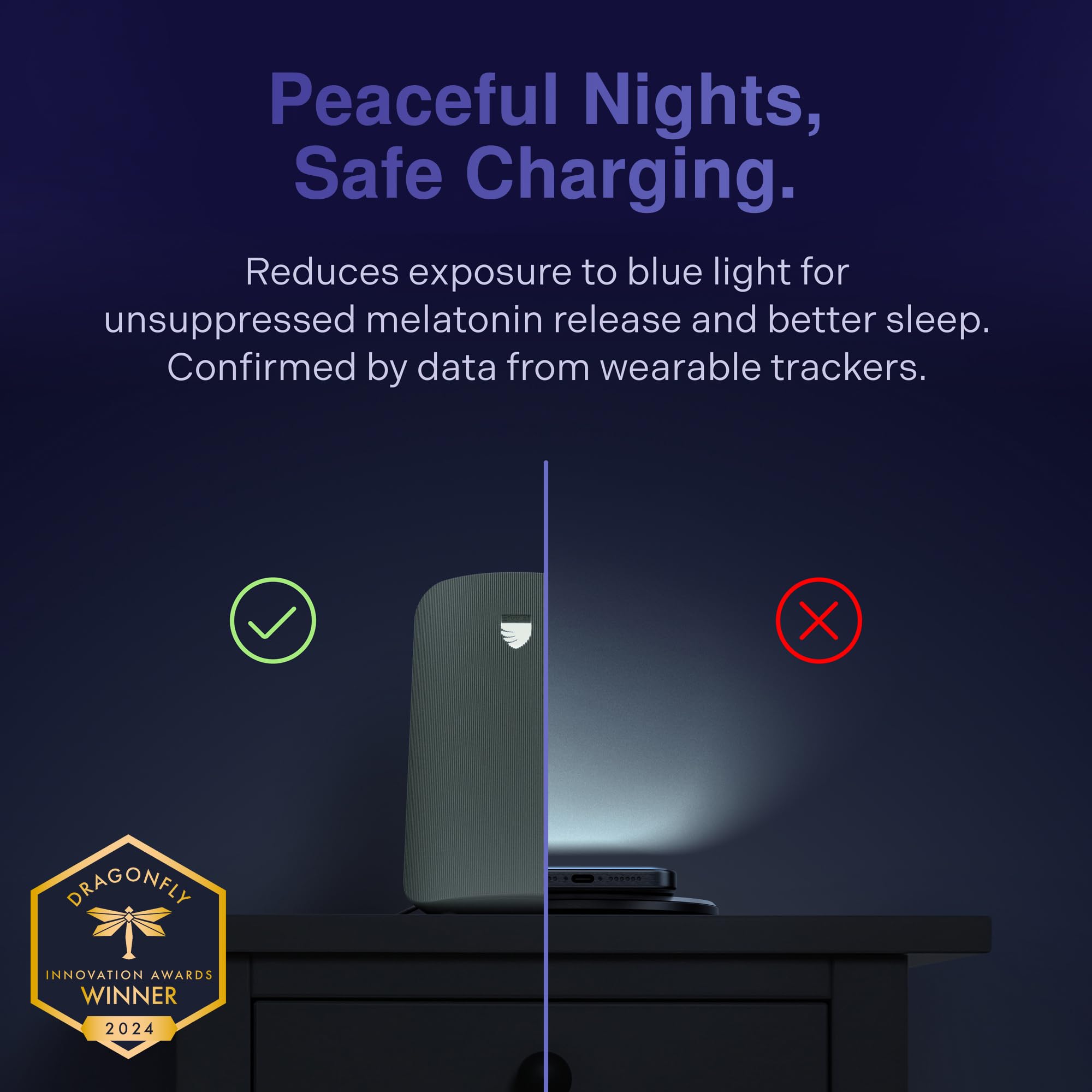Elvy Fast Qi Wireless Charger for iPhone, Samsung & Android Phones - EMF Protection, Lab Tested by Ordos Tech, Mint Green | Safe Charging for Home, Office & Travel