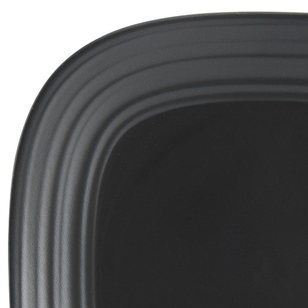 Premium 16-Piece Swirl Graphite Square Dinnerware Set - Service for 4 | Modern Stoneware Plates, Bowls & Mugs | Perfect for Everyday Dining, Dinner Parties & Gift Giving