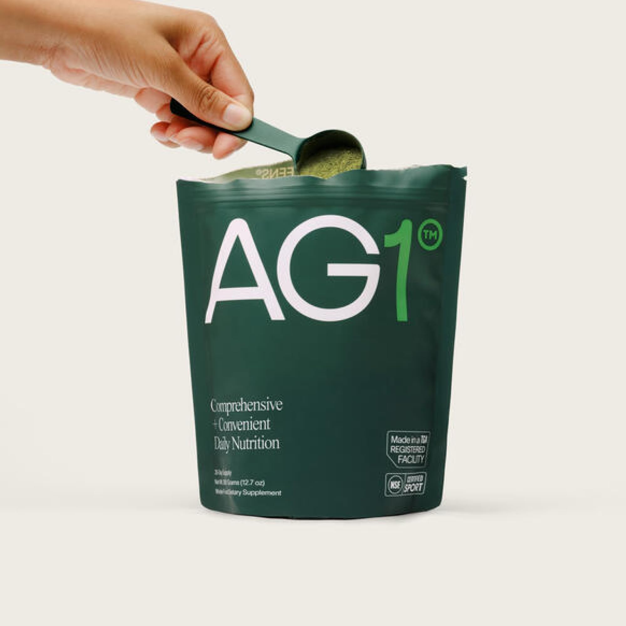 AG1 Greens Powder Supplement - Boost Gut Health with Multivitamins, Probiotics | Gluten Free, Vegan & Keto Friendly | 75 Essential Vitamins (Athletic Greens) - Refill Pouch | Perfect for Daily Wellness, Post-Workout Recovery & Immune Support