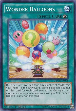 YU-GI-OH! Wonder Balloons (NECH-EN055) - The New Challengers - 1st Edition Common Trading Card - Perfect for Collectors & Deck Building