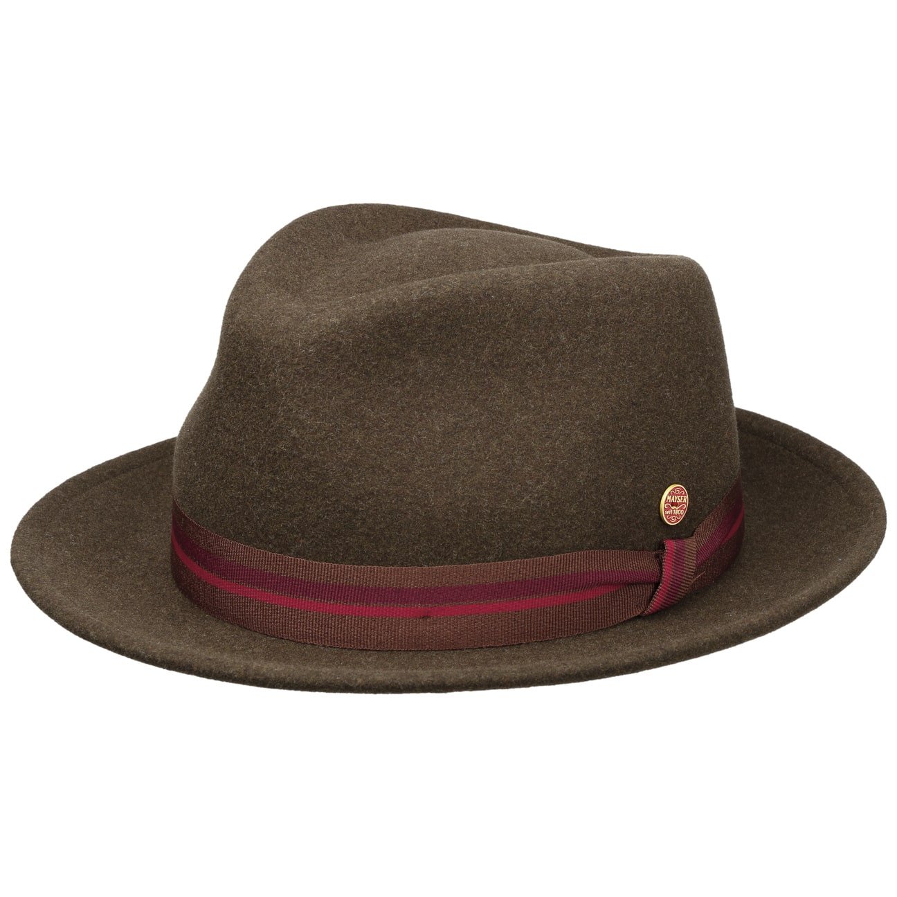 Stylish Maleo Stripes Trilby Wool Hat by Mayser - Classic Men's Winter Fashion Accessory for Outdoor Events, Weddings & Casual Wear