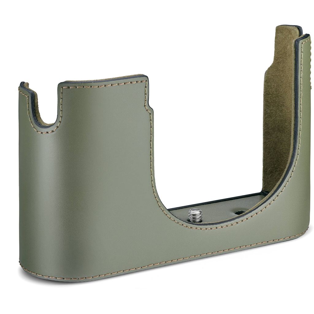 Leica Q3 Genuine Leather Half Case - Olive Green Protective Cover for Leica Q3 Camera | Perfect for Travel, Street & Outdoor Photography