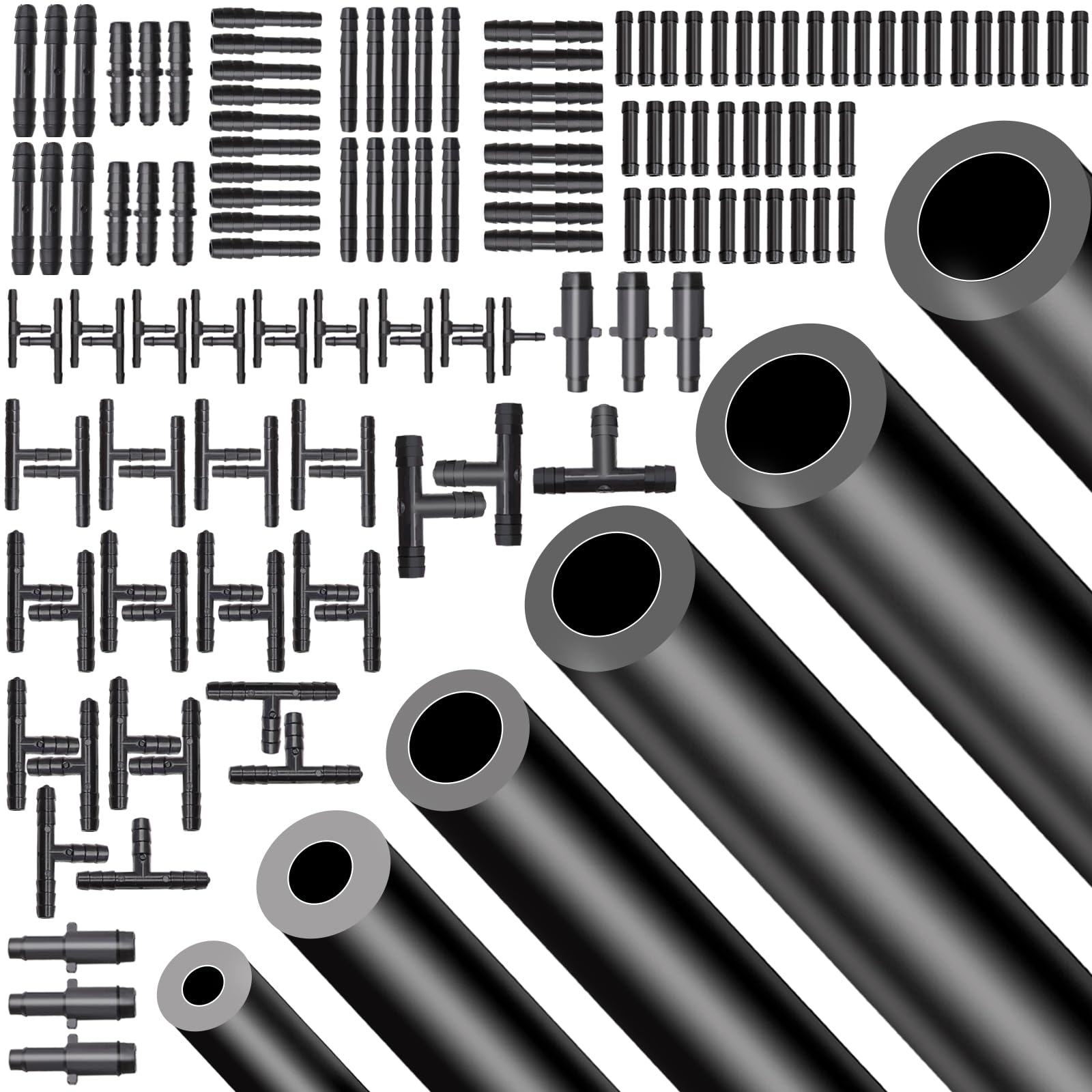 **6Pcs 6.6Ft High-Performance Silicone Vacuum Hose Kit with 128Pcs Connectors - Universal Automotive Replacement for Car Piping System - Ideal for Engine Repair, Brake Booster & HVAC Maintenance**