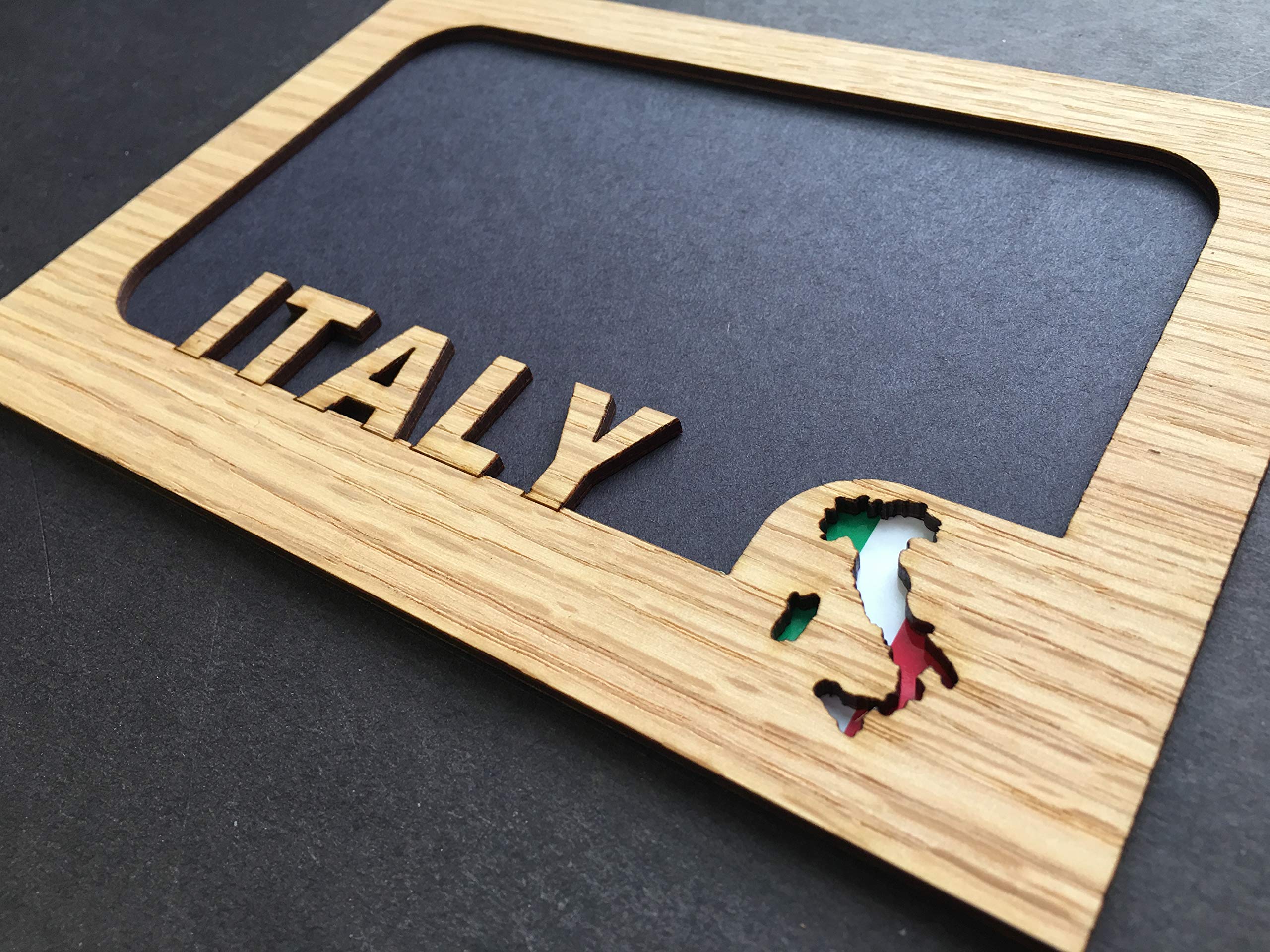 Personalized Italy Travel Photo Frame - Holds 5x7 & 4x6 Pictures - Perfect for Vacation Memories, Home Decor & Gift Giving
