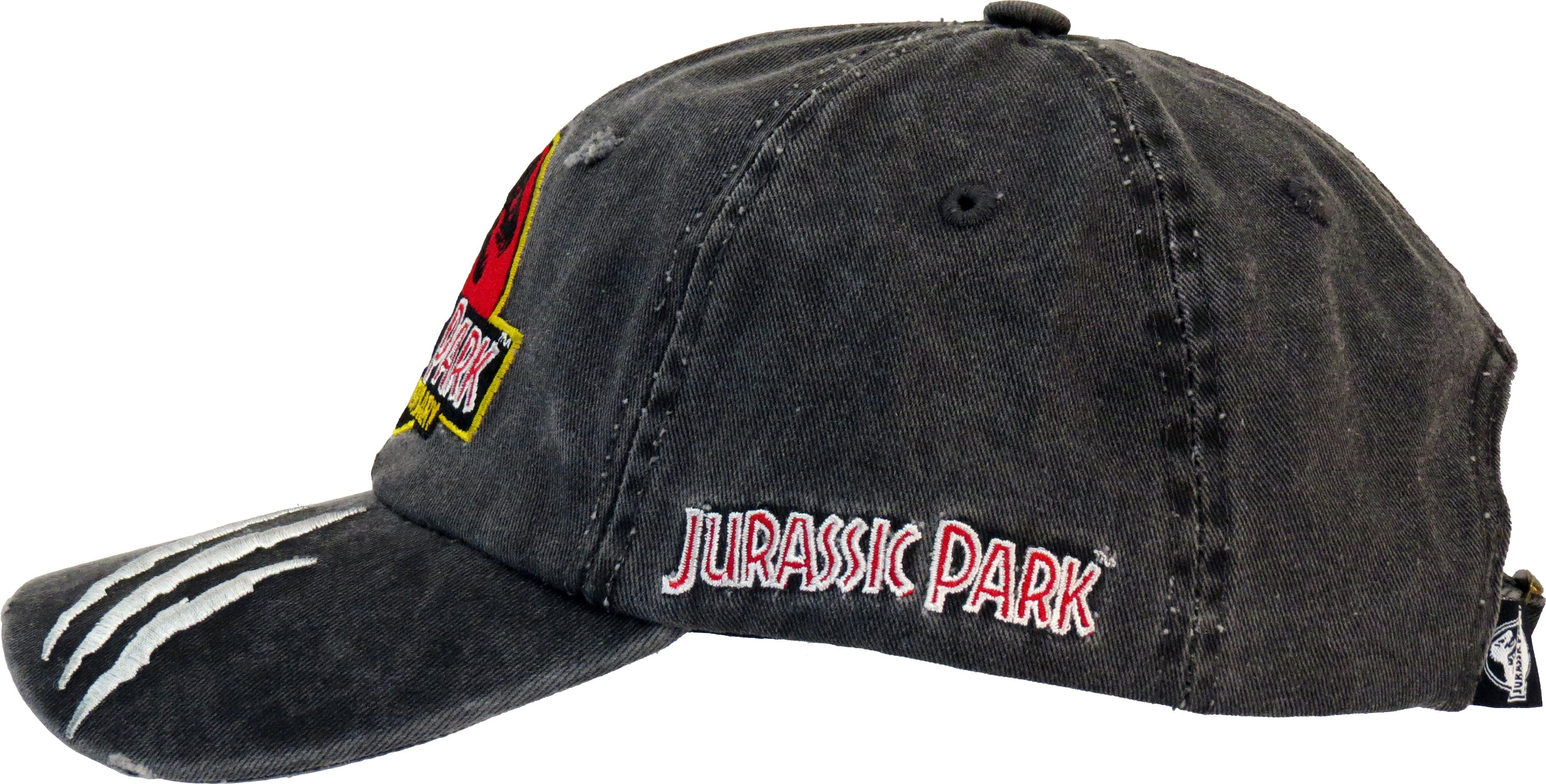 Jurassic Park Vintage Grey Distressed Baseball Cap - Retro Movie Fan Gift for Men & Women - Perfect for Cosplay, Halloween & Casual Wear