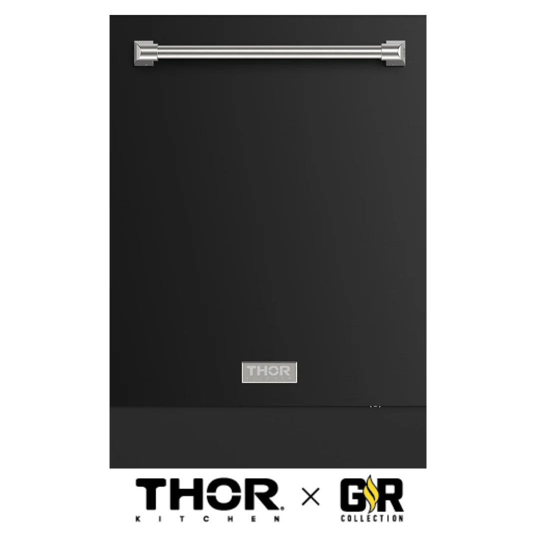 Gordon Ramsay by THOR Kitchen 24 Inch Built-In Dishwasher - Matte Black Stainless Steel (Model DW24X8BA00 SS) | Perfect for Modern Kitchens & Open Concept Homes