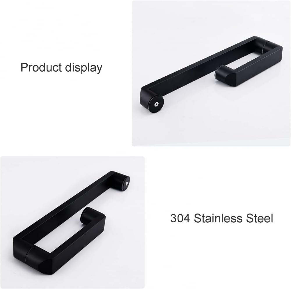 Stainless Steel Shower Door Handle - Single-Sided Glass Pull Handle for Bathroom (225mm/425mm) - Easy Replacement