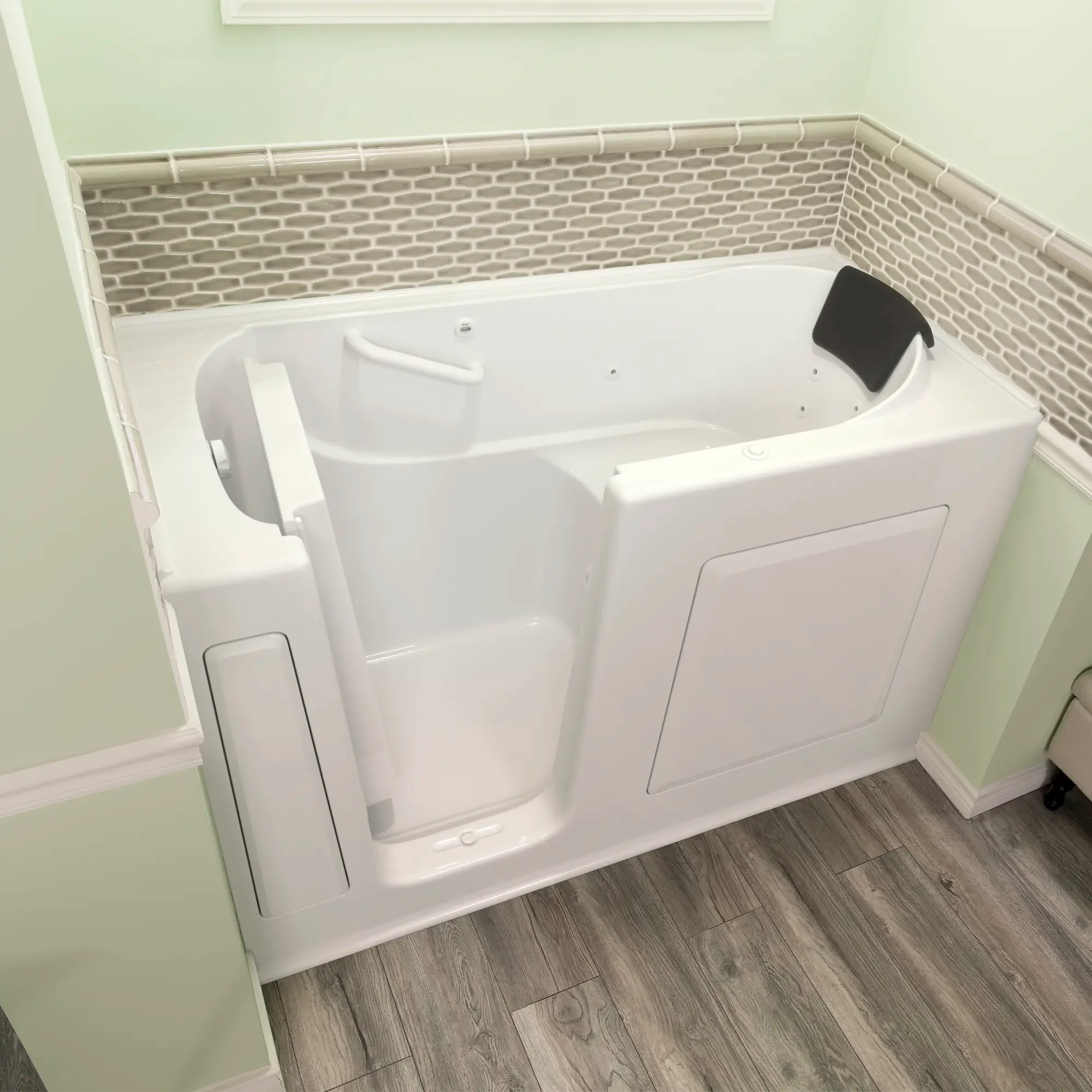 Premium Gelcoat 30 x 60 Inch Walk-in Bathtub with Whirlpool System - Left Hand Drain for Elderly & Accessible Bathing - Spa Relaxation at Home