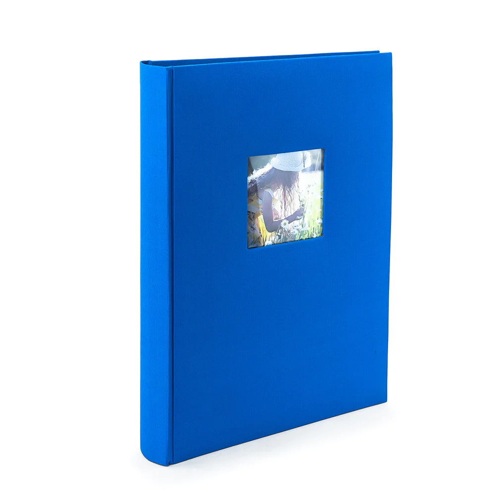 Kenro Aztec Memo Slip-In Photo Album Blue - Holds 300 6x4 Photos | Perfect for Wedding, Baby & Family Memories Preservation