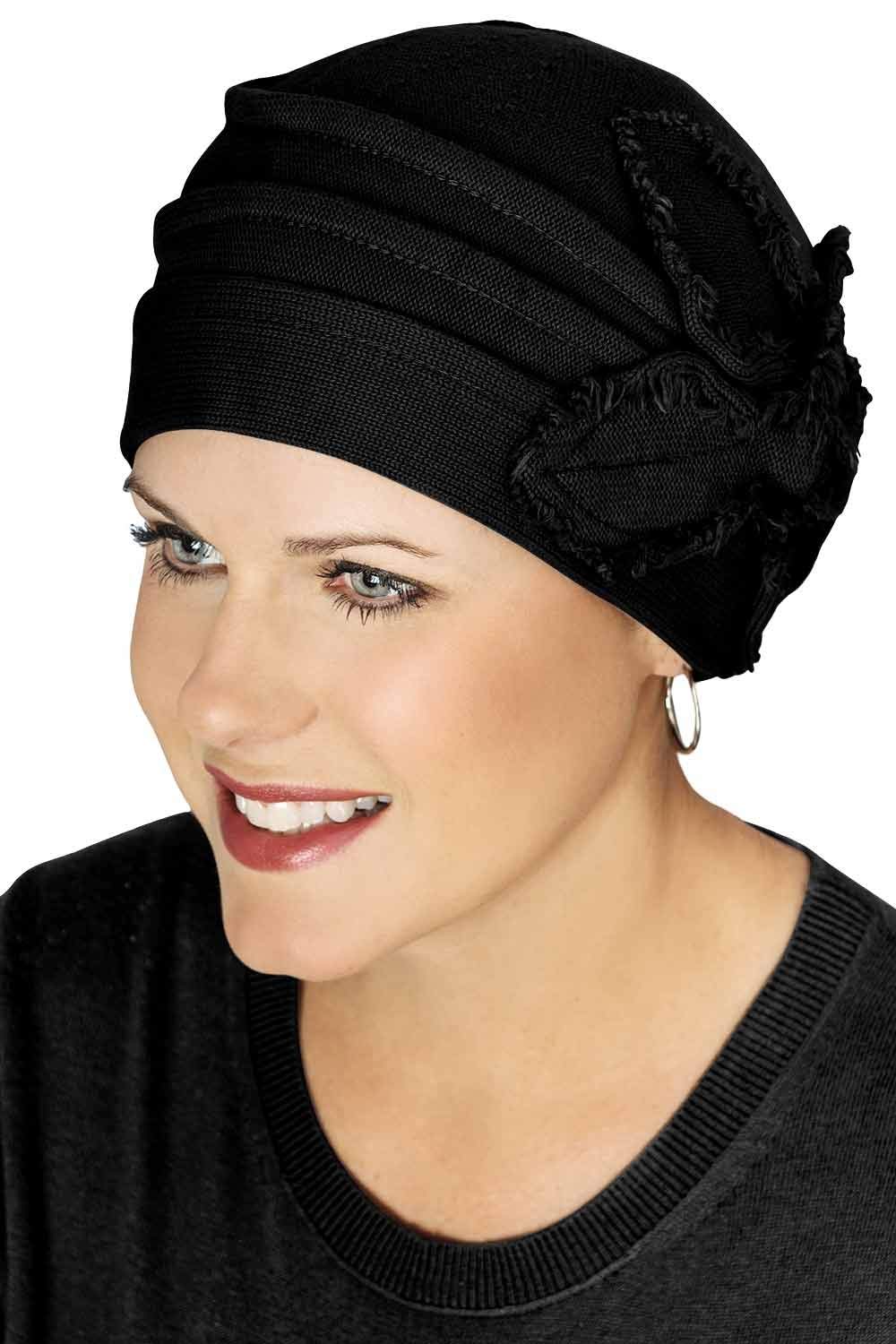 Soft Butterfly Fringe Beanie for Women - Comfortable Chemo Hats for Cancer Patients - Perfect for Cold Weather & Indoor Comfort