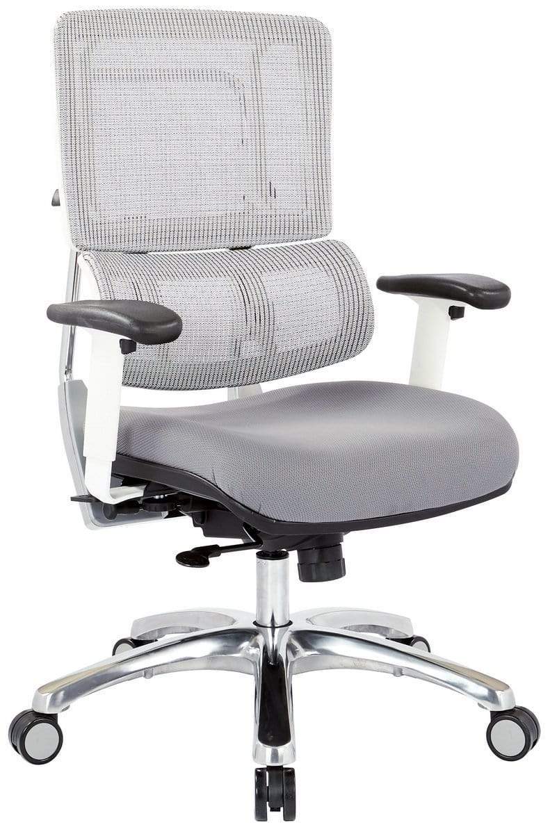 Office Star Pro Line II™ Breathable White Vertical Mesh Chair [99661W 5811] - Ergonomic Office Chair for Home & Business Workspaces