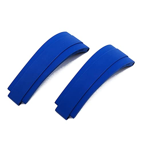 20mm Straight End Blue FKM Rubber Watch Band for Rolex - Durable Vulcanized Rubber with Steel Core (6070, Blue) | Perfect for Diving, Swimming & Everyday Wear